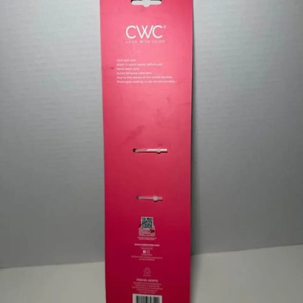 CWC 2 Piece Valentine's Day‎ Silicone Spatula Set heart shaped wood handled